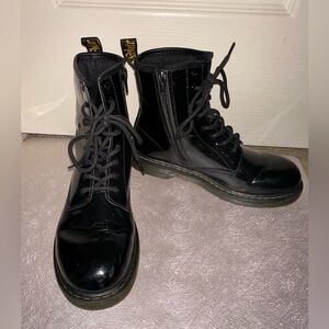 Dr. Martens Black Patent Leather Boots US 6 L 5 M punk goth grunge fall winter
